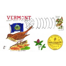 #1997 Vermont Birds - Flowers Paslay FDC