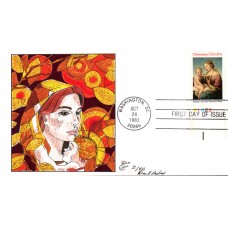 #2063 Madonna and Child Plate Paslay FDC