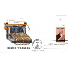 #2073 Carter G. Woodson Plate Paslay FDC