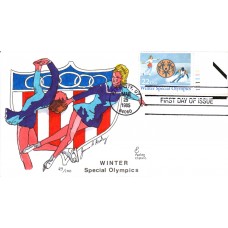 #2142 Winter Special Olympics Plate Paslay FDC