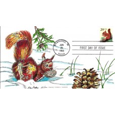 #2489 Red Squirrel Paslay FDC