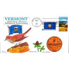 #2533 Vermont Statehood Combo Paslay FDC