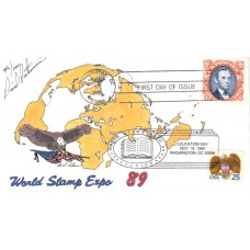 #2433d World Stamp Expo Dual Peterman FDC