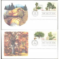 #1764-67 American Trees POA FDC Set