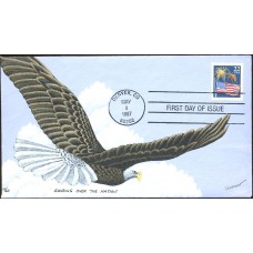 #2276 Flag and Fireworks Poormon FDC