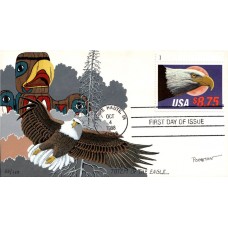 #2394 Eagle and Moon Plate Poormon FDC