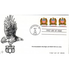 #2603 Eagle and Shield PopTop FDC