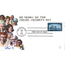 #2153 Social Security Act Plate Pugh FDC