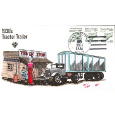 #2457 Tractor Trailer 1930s Pugh FDC