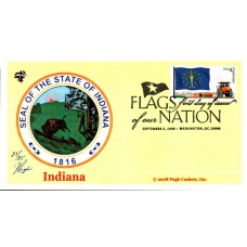 #4290 FOON: Indiana Flag Pugh FDC