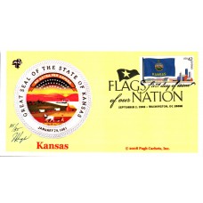 #4292 FOON: Kansas Flag Pugh FDC