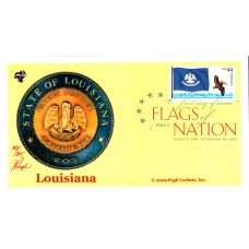 #4294 FOON: Louisiana Flag Pugh FDC