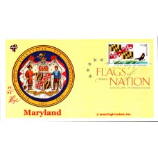 #4296 FOON: Maryland Flag Pugh FDC