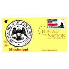 #4300 FOON: Mississippi Flag Pugh FDC