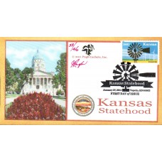 #4493 Kansas Statehood Pugh FDC