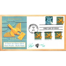 #4495 Art Deco Bird PNC Pugh FDC