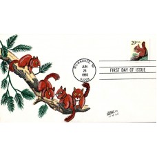 #2489 Red Squirrel Ray FDC