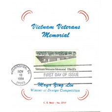 #2109 Vietnam Veterans Memorial Reid Maxi FDC