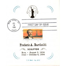 #2147 Frederic A. Bartholdi Reid Maxi FDC