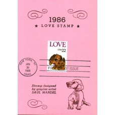 #2202 LOVE - Puppy Reid Maxi FDC