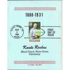 #2376 Knute Rockne Reid Maxi FDC