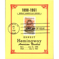 #2418 Ernest Hemingway Reid Maxi FDC