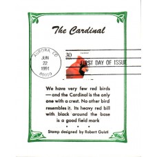 #2480 Cardinal Reid Maxi FDC