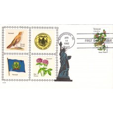 #1997 Vermont Birds - Flowers Ries FDC