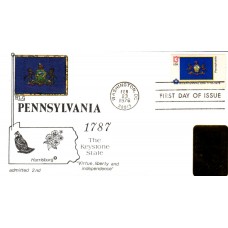 #1634 Pennsylvania State Flag RLG FDC