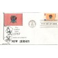 #1635 New Jersey State Flag RLG FDC