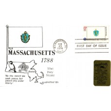 #1638 Massachusetts State Flag RLG FDC