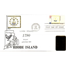 #1645 Rhode Island State Flag RLG FDC