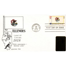 #1653 Illinois State Flag RLG FDC