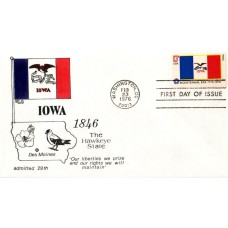 #1661 Iowa State Flag RLG FDC