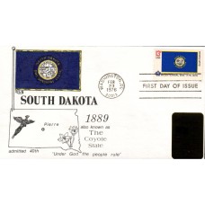 #1672 South Dakota State Flag RLG FDC