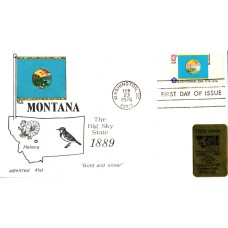 #1673 Montana State Flag RLG FDC