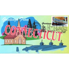 #3567 Greetings From Connecticut Romp FDC