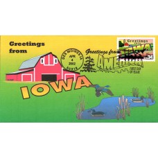 #3575 Greetings From Iowa Romp FDC