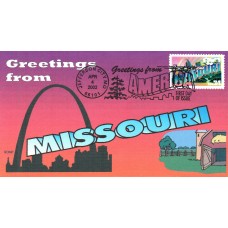 #3585 Greetings From Missouri Romp FDC