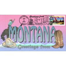 #3586 Greetings From Montana Romp FDC