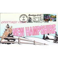 #3589 Greetings From New Hampshire Romp FDC