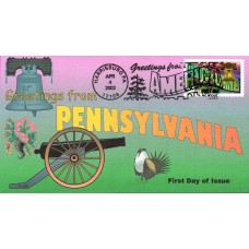 #3598 Greetings From Pennsylvania Romp FDC