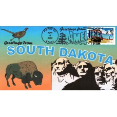 #3601 Greetings From South Dakota Romp FDC