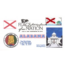 #4274 FOON: Alabama Flag Sand Key FDC