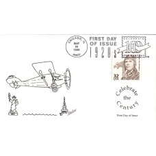 #3184m Lindbergh Flies Atlantic Shadow FDC