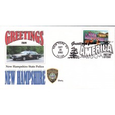 #3589 Greetings From New Hampshire Sheky FDC