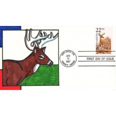 #2317 White-tailed Deer Skat FDC