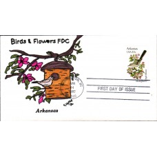 #1956 Arkansas Birds - Flowers Slyter FDC