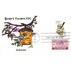 #1956 Arkansas Birds - Flowers Combo Slyter FDC