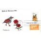 #1957 California Birds - Flowers Combo Slyter FDC